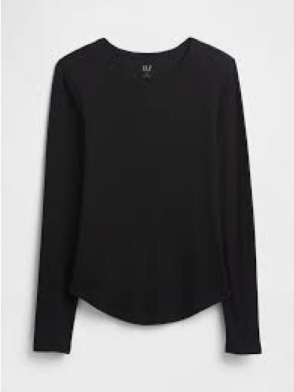 GAP Black Long Sleeve Crewneck Top